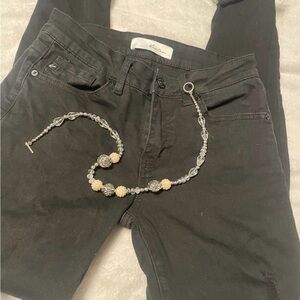 Kancan ankle skinny distressed black jeans